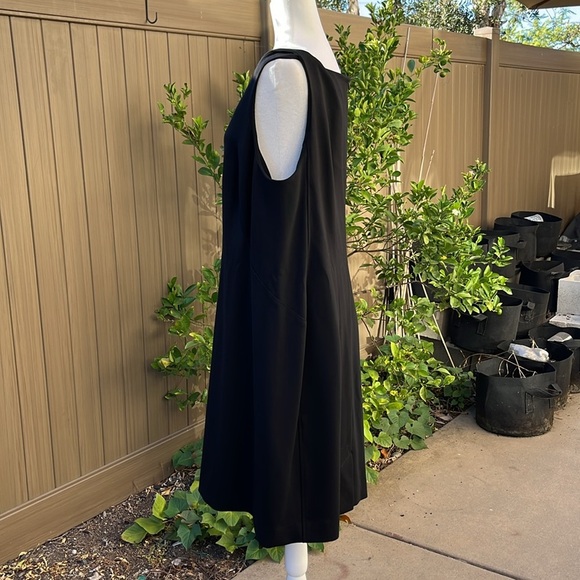 MM Lafleur Lydia Twist Strap Heather Gray Ponte Knit Sleeveless Sheath Dress +2 - Picture 5 of 10